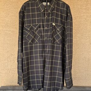 DIXXON Black and Gold Checkered Men's Shirt